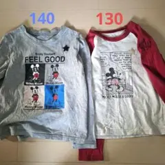Disney【130・140】　ミッキー 長袖カットソー