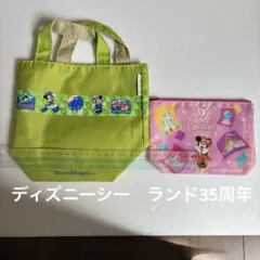 東京ディズニーシー ランド35周年　ミッキー ミニー バッグ セット　ノベルティ
