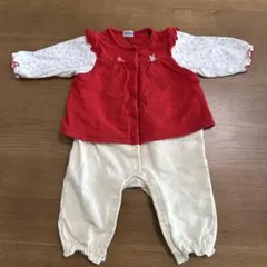 ミキハウス ロンパース 70 女の子 長袖 ベビー