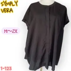 SIMPLY VERA 黒 半袖シャツ M~2X