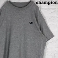 刺繍ワンポイントロゴ★ チャンピオン Tシャツ ティーシャツ ゆったり グレー