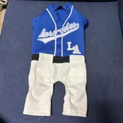犬用服　PiPi 青白 野球ユニフォーム