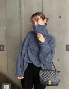 ハーフジップ ニット