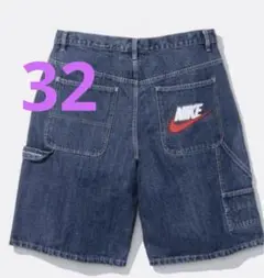 supreme ✖︎ nike デニムショーツ ホワイト ハーフパンツ　34 Supreme x Nike Denim Short ナイキ コラボ デニムショーツ