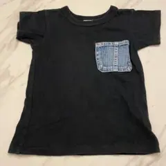 F.O.KIDS デニムポケット Tシャツ ブラック 95のサムネイル