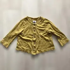 プチバトー/マスタード カーディガン 81センチ