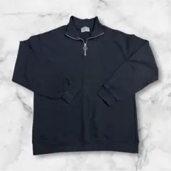 ハーフジップ スウェット　黒