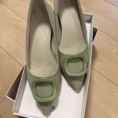 RANDA フラットシューズ　パンプス　グリーン