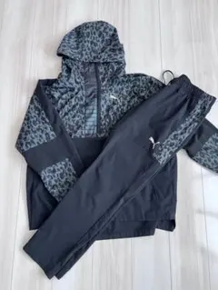 PUMA プーマ アニマル柄 ハーフジップ パーカー パンツ 上下セット