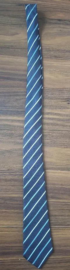 【最終値下げ】LES MUES ネイビー ストライプ ネクタイ
