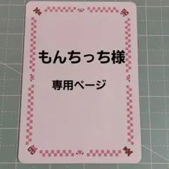 もんちっち様専用ページ