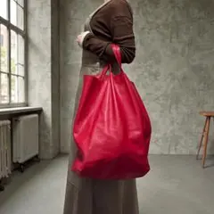 美品✨CELINE セリーヌ　ホリゾンタルカバ　フィービー期　トートバッグ　赤系