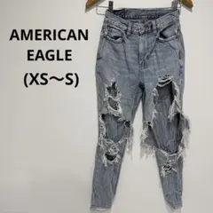 古着✨AMERICAN EAGLE ダメージスキニージーンズ（XS〜S）