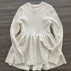 GU ぺプラムニットプルオーバーQ Mサイズ