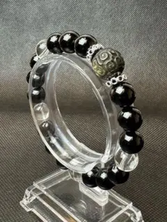 K48 黒曜石 天然石ブレスレットパワーストーン