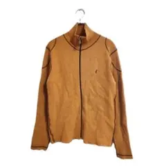 GENTLEMAN FARMER ニット ジップ ブルゾン L ブラウン 秋冬