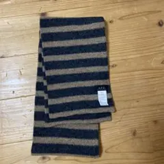 A.P.C. ストライプマフラー グレー/ベージュ