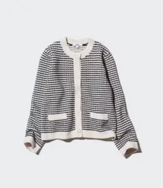 【2024年秋冬モデル】UNIQLO ニットショートジャケット　M