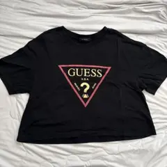 GUESS 半袖 Tシャツ ブラック クロップド丈のサムネイル
