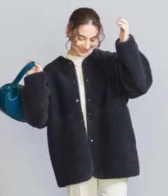 BEAUTY&YOUTH ボア×フェイクムートン リバーシブルコート