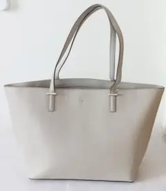美品 kate spade ショルダーバッグ グレー PVC フェイクレザー