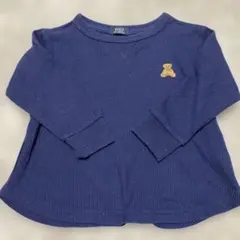 POLO ネイビー 長袖カットソー テディベア刺繍