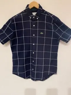 LACOSTE 半袖チェックシャツ US S/M