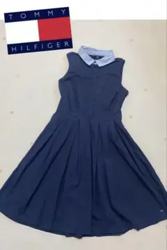 TOMMY HILFIGER ノースリーブワンピース ネイビー