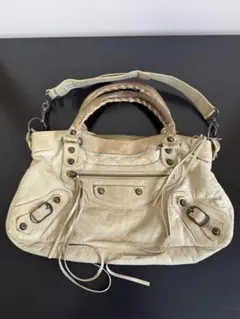 BALENCIAGA citybag 風ハンドバッグ グレー パスケース付 - メルカリ