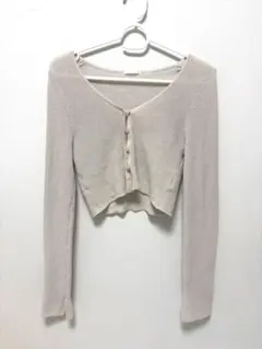 Gu リブ網　クロップドカーディガンのサムネイル