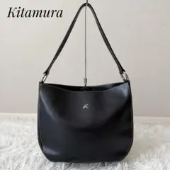 Kitamura キタムラ ショルダーバック レザーバック ブラック