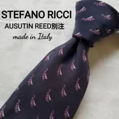 STEFANO RICCI 　AUSTIN REED 別注　ネイビー　ネクタイのサムネイル
