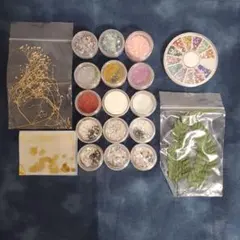 ネイル　レジン　パーツ　グリッター　ラメ　アクリルストーン　ホログラム　貝殻