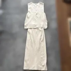 NATURAL BEAUTY BASICオフホワイトセットアップ