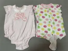 カラフルドット柄ロンパースセット