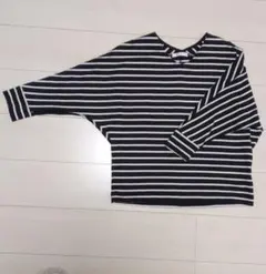 新品☆アメリカンホリック　Vネック　ドルマンスリーブ　ボーダーニット　カットソー