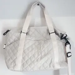 旅行用 ボストンバッグ アイボリー