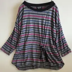 SONIA RYKIEL ストライプ長袖Tシャツ Lサイズ 美品　y26