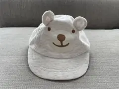 美品！ ベビー 帽子 白 ホワイト クマ 耳 62/68 2-6m