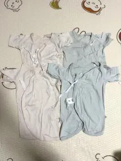 ベビー肌着 60cm 4枚セット ベージュ グレー