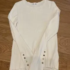 ♡ gu リブボタンスリーブセーター