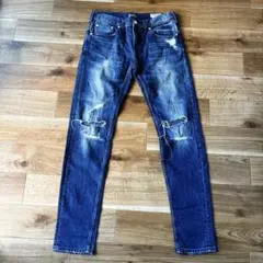 【USED】BAYFLOW ダメージデニム　W29