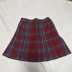 BROWNY STANDARD 赤チェック プリーツスカート M