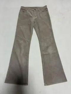 ユニクロUNIQLO コーデュロイブーツカットパンツ64cm 股上浅めベージュ