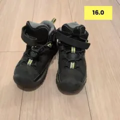 KEEN 登山　スニーカー ブラック/イエロー 16cm