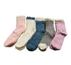 ⭐️値下げ中⭐️【新品】 もこもこ靴下 5足セット 防寒 ルームソックス