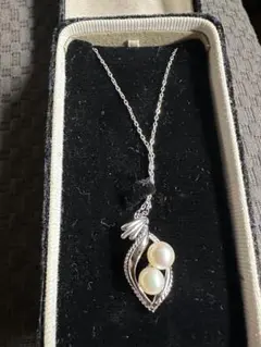 パール装飾 シルバーネックレス I.2555 | Mercari