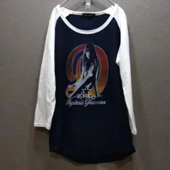 【希少】ヒステリックグラマー ヒスガール GIRL DESIGN ラグランＴ 黒