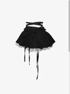 theredthread corded frill skirt mini blk - メルカリ