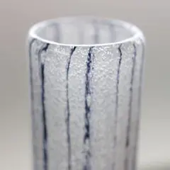 IWATA Glass Vase Bubble Blue Stripe